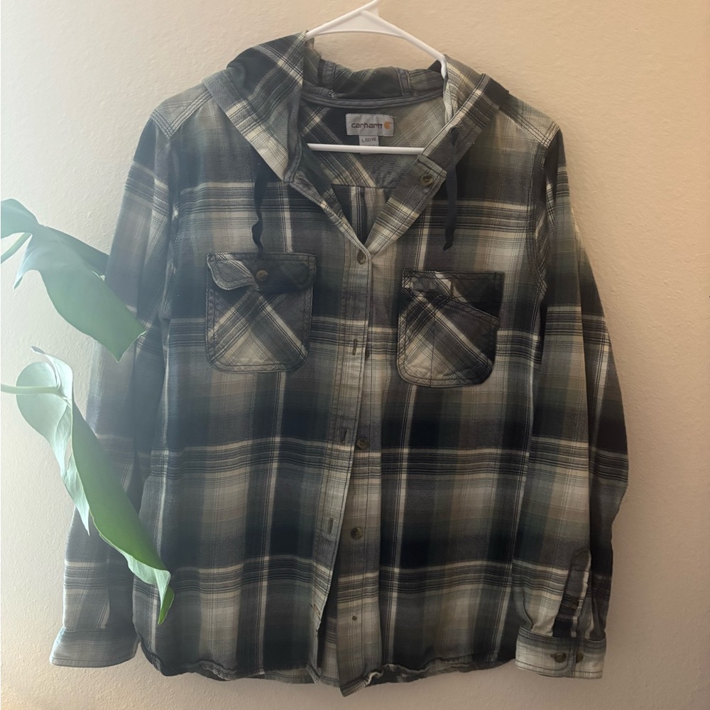 Carhartt Plaid Hooded Shirt